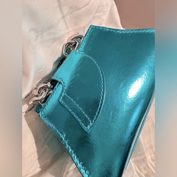 GCDS Transpallic Metallic Blue Mini Bag - Picture 14 of 14